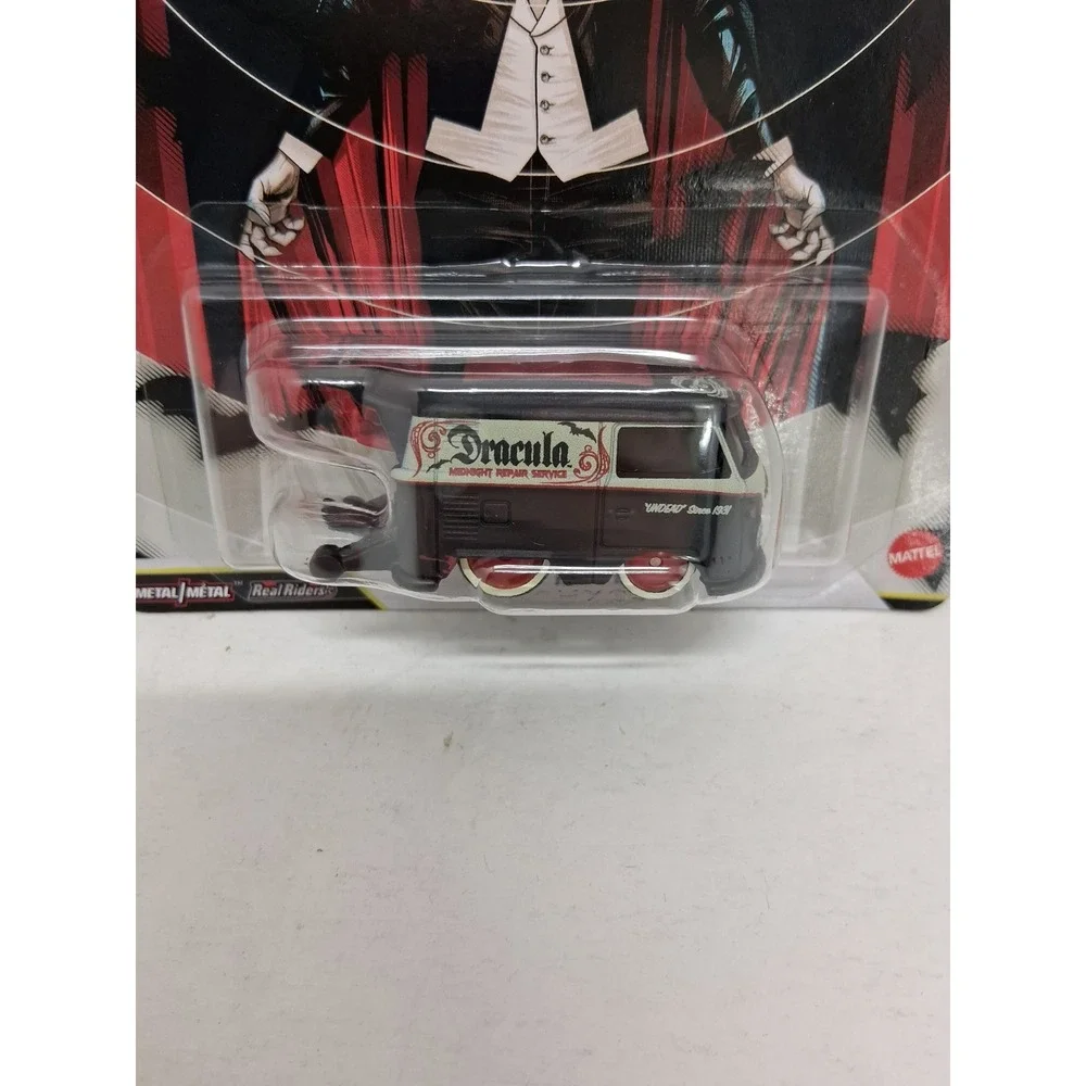 Hot Wheels Dracula Volkswagen T1 Panel Bus Universal Monsters Real Riders Black